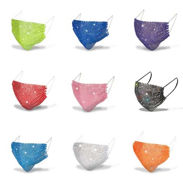 

мода bling блестки face mask пыле защитные маски моющийся многоразовый упругие ушной mouth партии маски черное золото доставка # 520