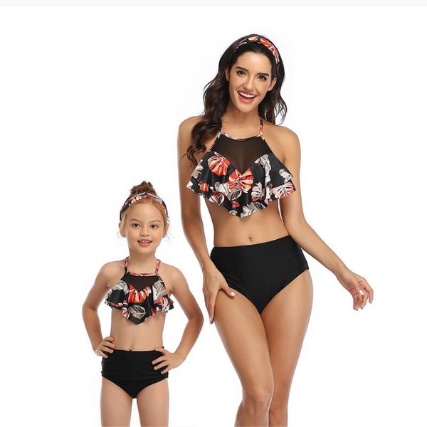 

bikini beach shorts suit family swimsuit mommy & me clothes mother daughter swimwear baby girl mom outfits family matching look, Blue