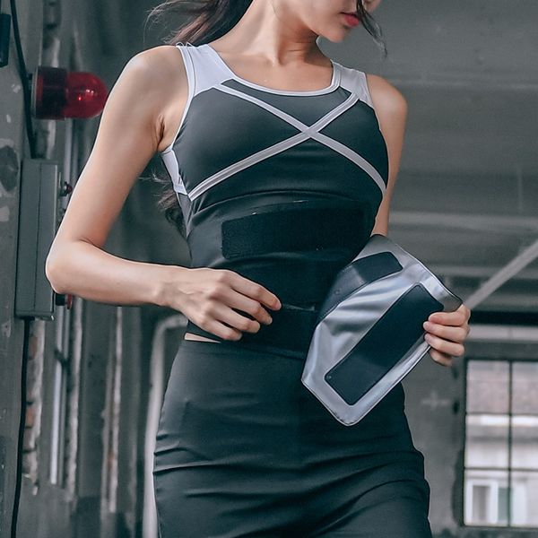 

горячая одежда спортивная одежда спортивная одежда фитнес горячая одежда пот ремень женский пот beltwaist поясок, Black