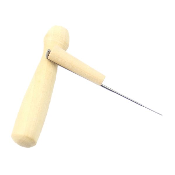 Один элемент для волос иглы деревянной ручкой DIY инструмент для творческого ремесла