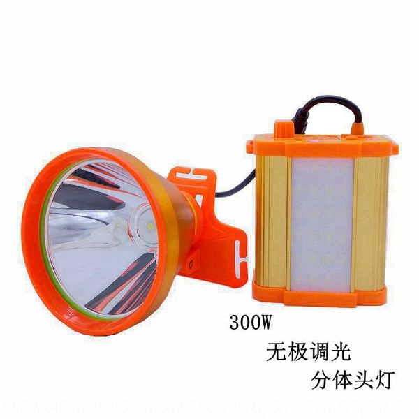 

hlib4 strong light high power 300w lithium headlight battery battery led rechargeable outdoor long-range waterproof fishing lamp split headl