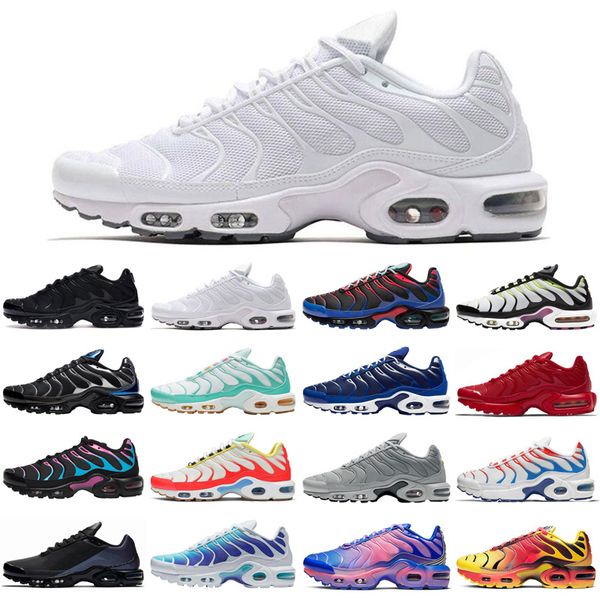 

2020 tn plus se men women running shoes triple black white metallic outdoor mens womens trainers sports sneakers runners size 36-45