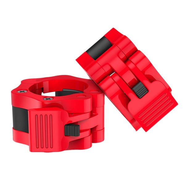 

1 pair barbell clamps olympic weight bar plate locks collar clips quick release for workout weightlifting fitness training