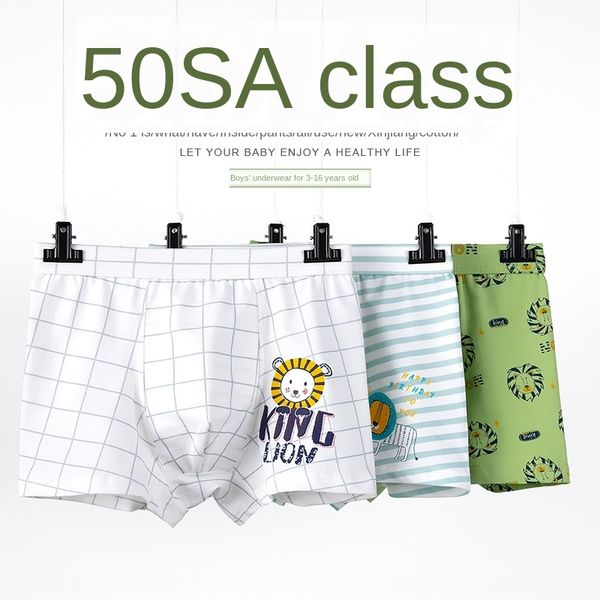 

children's underwear boxer underpants underpants pure cotton 50 boxers big boy's briefs boy's four-legged underwear head, Camo