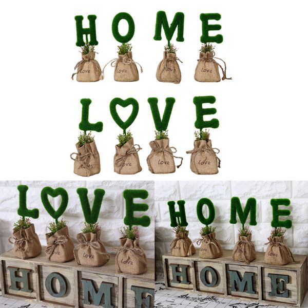 

8pack creative love home artificial bonsai mini sack flowers deskdecor