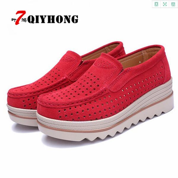 

new 2020 spring fashion women casual shoes suede leather platform shoes women sneakers ladies white trainers chaussure femme, Black