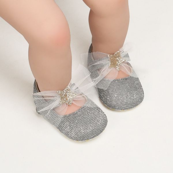

toddler baby girl shoes first walkers lovely princess mesh bow shiny solid color baby shoes spring and summer infant 0-18m