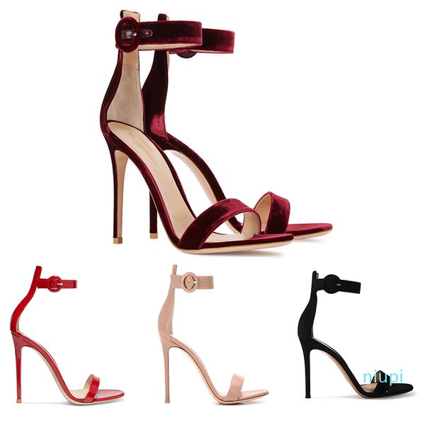 

luxury designer new heels for women black stiletto heels leather sandals for women wedding dress shoes 34-43