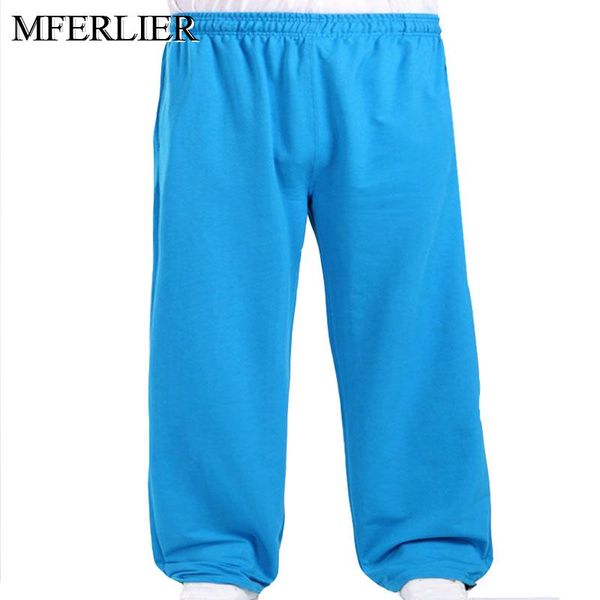 

mferlier spring summer pants men 5xl 6xl 7xl 8xl 9xl waist 140cm loose plus size pants 5 colors, Black
