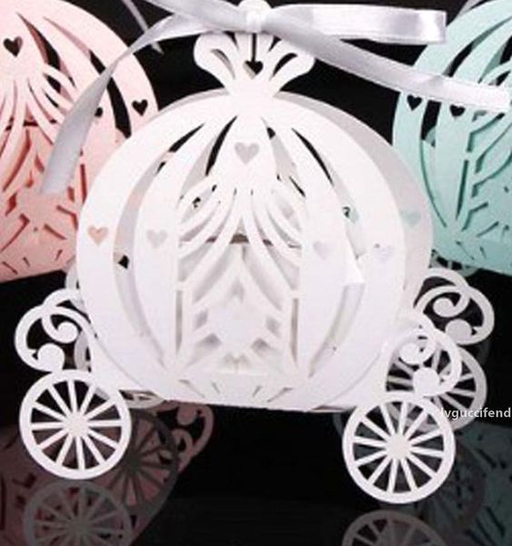 

carriage shape luscious foil lace favor box with ribbon gift box candy boxes wedding party