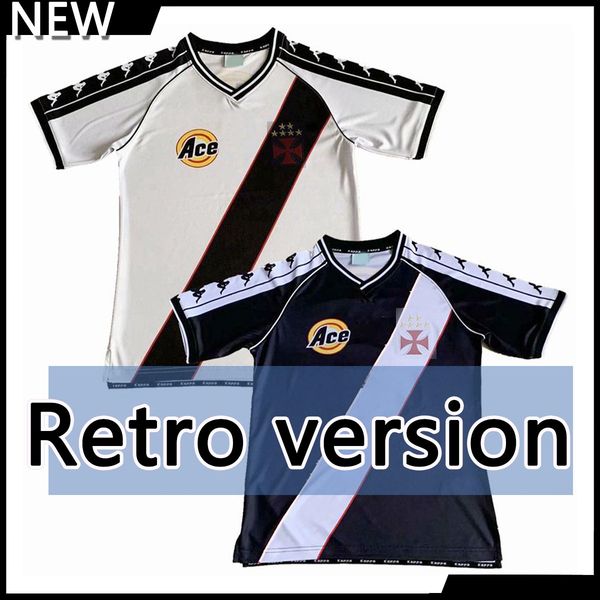 

2000 retro version vasco da gama soccer jersey soccer shirt vasco da gama football uniform, Black;yellow