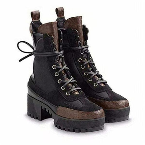 

black heart platform desert boot luxury designer boots booties shoes trainers leather with box size 35 -41 v16