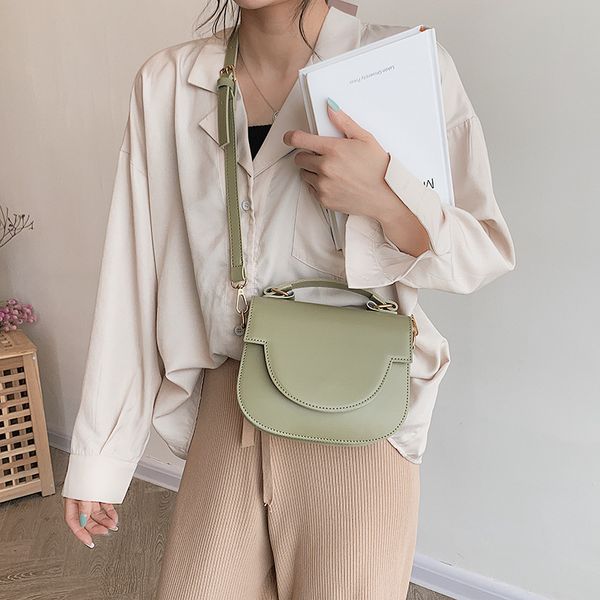 

pu leather crossbody bag for women 2020 designer fashion saddle shoulder messenger bag female simple handbags and purses totes