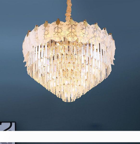 

simple modern european style led crystal chandelier living room pendant lamp home bedroom ceilling light restaurant lighting