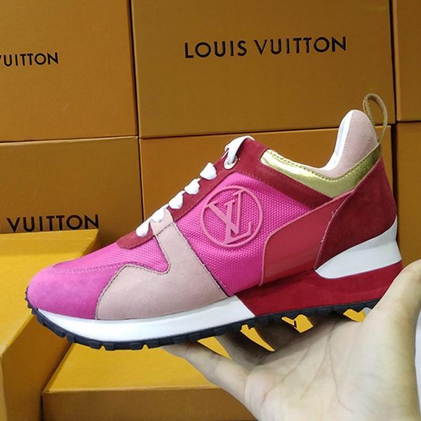 

new sports shoes for women sneakers fashion breathable footwears trainers with origin box chaussures de femme run away sneaker womens shoes, Black