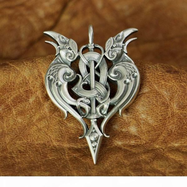 

linsion 925 sterling silver high details double crow pendant mens biker pendant ta144 jp