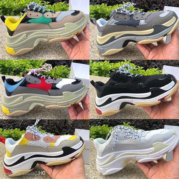 

paris triple s fashion luxury designer shoes men women grey gym red blue pink dad casual platform outdoor sneakers us5 .5 -11