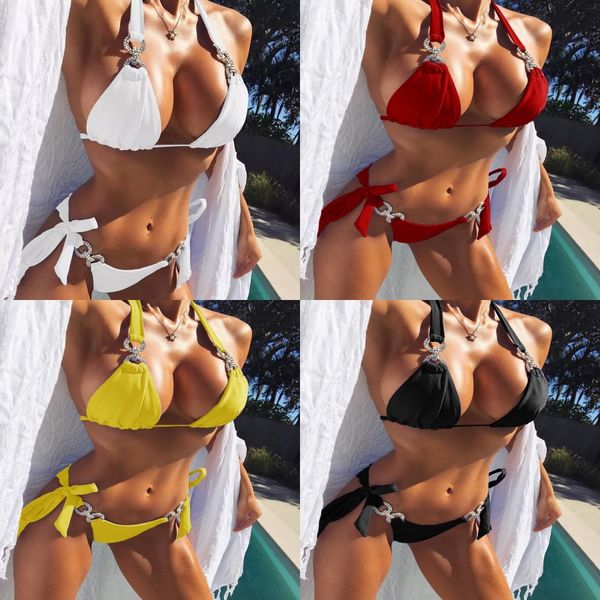 

women swimsuit one 1pcs diamond swimsuit crystal nude bikini brazilian rhinestone beachwear push up bikini 2020 bandage biquini#940, White;black