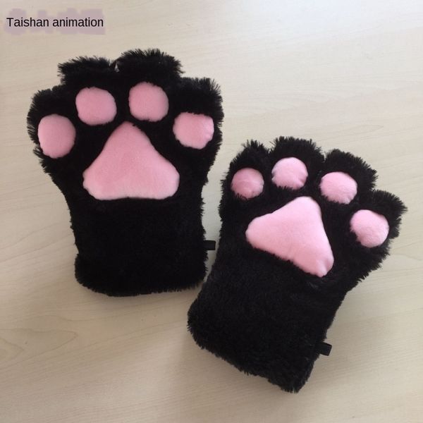 

wdcyz must grab plush cat claw cosplay and performance cold-proof children's must grab plush cat claw cosplay gloves and gloves perform, White