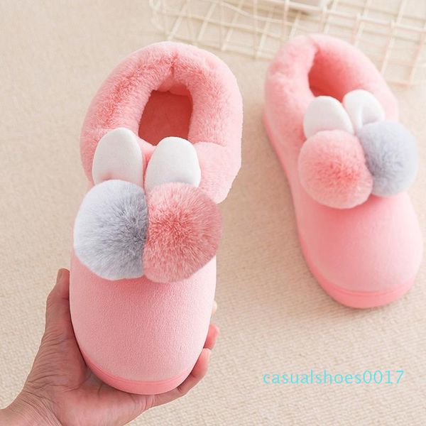 

non-slip indoor bedroom floor warm slippers lovely women soft plush flat shoes slippers bedroom slipper velvet cotton shoes#0623 c17, Black