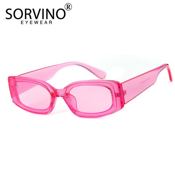 

sorvino vintage small pink rectangle sunglasses women brand designer 90s narrow tiny rectangular lady sun glasses shades sp78, White;black