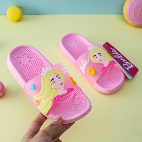 

trnlr princess children' children' shoes home summer new indoor anti-skid slippers female outdoor wear parent-child one-characte, Black;grey