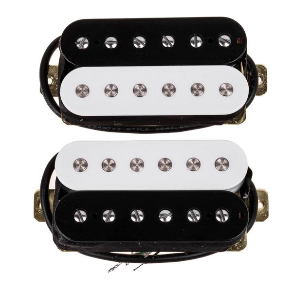 

high output guitar pickup double coil humbucker pickups neck and bridge set black & white