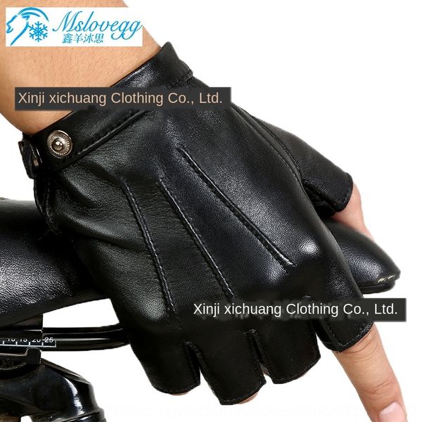

04kia factory sales pu leather half finger imitation leather outdoor fitness gloves and gloves dew finger driving driver anti-skid performan, Blue;gray