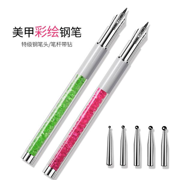 

manicure fountain pen lace pen raysteak bi drawing manicure tool bar 5 pcs point drill bit fountain fluoresent marker