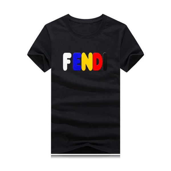 

fÃ©ndi mens t shirt men must be the latest fashion breathable round collar short sleeve casual outdoor sports pure cotton short sleeve s-5xl, White;black