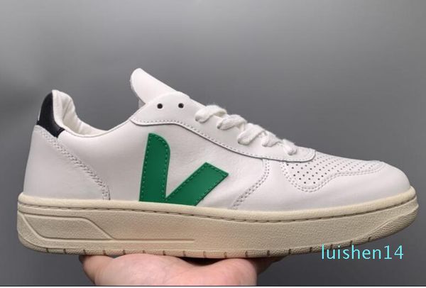 

2019 wholesale fashion veja esplar sneakers genuine leather villous dermis casual shoes mens&women luxury superstar trainer 36-45 l14, Black