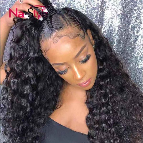 

fake scalp wig curly human hair wig 13x6 lace front wig brazilian lace frontal wigs for women lace front human hair wigs, Black
