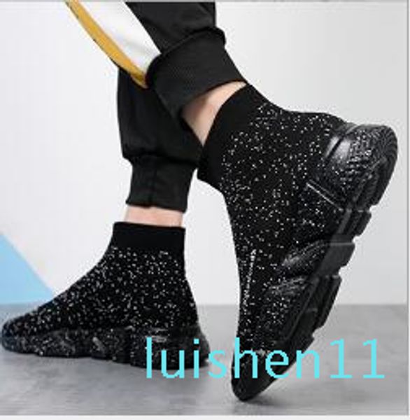 

platform speed trainer mens womens sock shoes black white red men women fashion designer sneakers casual shoesl11