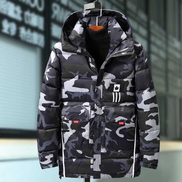 

plus size 9xl 8xl 7xl 6xl winter jacket men 2020 camouflage army thick warm coat men's parka coat male fashion hooded parkas men, Black