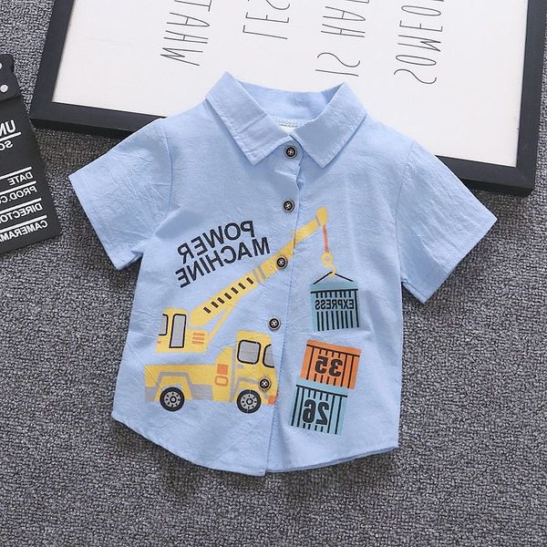 

2020 new tong chen shan tong chen shan children's baby trendy thin children's shirt men's short sleeve shirt trendy, White;black