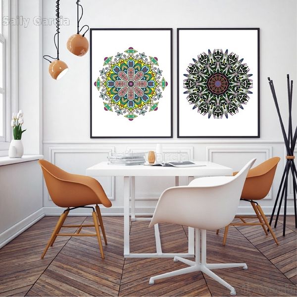 

mandala flower decoration oriental pattern canvas painting wall art pictures vintage design elements poster prints home decor