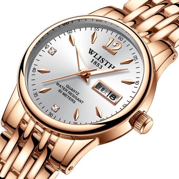 

watch female students steel band korean version trend simple fashion waterproof casual ladies watch personality quartz table female table, Slivery;brown