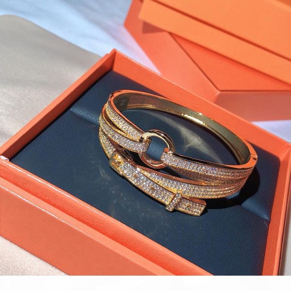 

luxury designer multi-layer bracelet 925 silver bracelet for men and women luxury shining wedding jewelry gift, Black