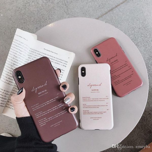 

very nice letter print phone case for iphone xs max xr x case for iphone 6 6s 7 8 plus back cover retro soft imd cases matte capa