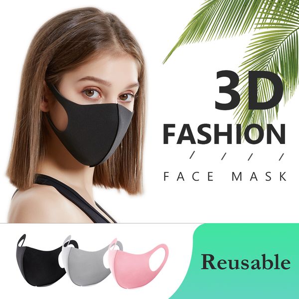 

designer face masks anti dust kids face mask pm2.5 respirator dustproof washable reusable ice silk cotton masks kids child fast shipp