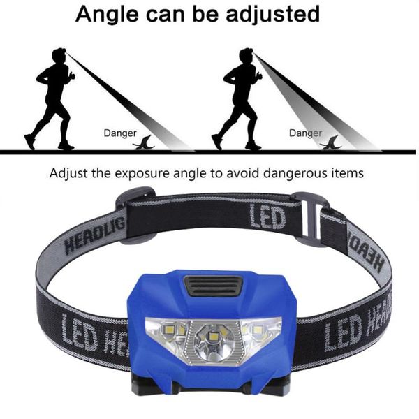 

3 modes led mini headlamp outdoor headlight head lamp waterproof flash light torch for hunting