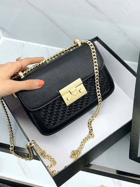 

mp0no woven ск 2020 новая мода интернет-знаменитости в том же стиле кроссбоди небольшой площади цепи мешок небольшой площади б передовой цеп, White