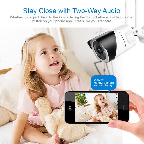 

hd 5mp wifi ip camera onvif 1080p wireless wired cctv bullet camera outdoor two way audio tf card slot max 64g ir 20m p2p