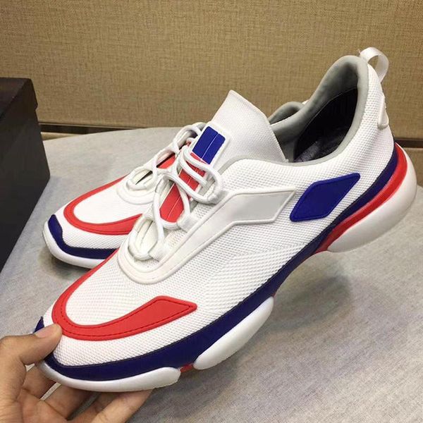 

new arrival knit fabric cloudbust sneakers mens shoes outdoor walking footwears fashion lace -up casual men shoes scarpe da uomo di lusso, Black