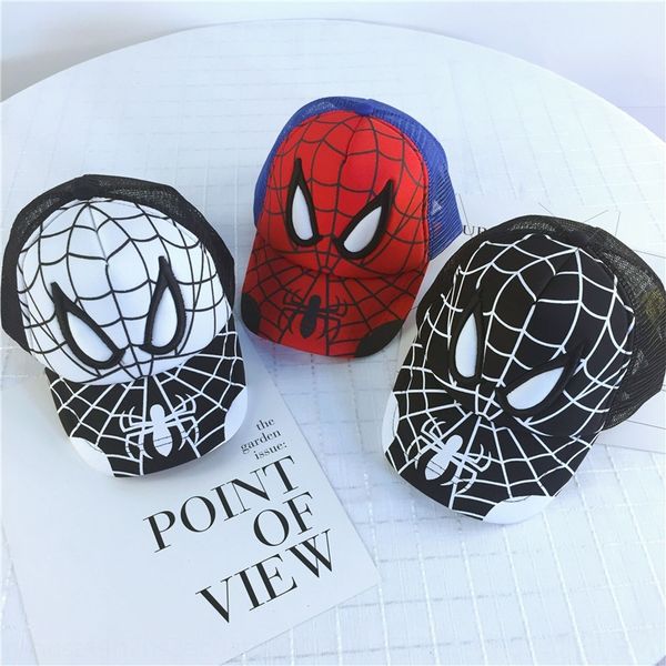 

children's hat male and female children's sunshade net hat wm89 spider-man superman baseball baseball cap cap tide, Yellow
