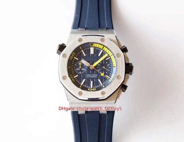 

6 style jf maker 42mm offshore 26703 26703st.oo.a038ca.01 chronograph cal.3124 movement mechanical automatic mens watches, Slivery;brown