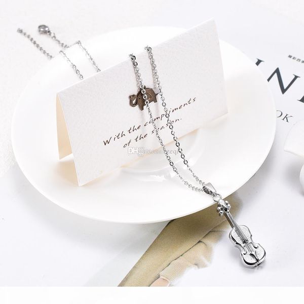 

ijd7127 музыкальный инструмент из нержавеющей цепи ожерелье кремация ювелирных изделий для ювелирных изделий отложено пепел keepsake урна ож, Silver