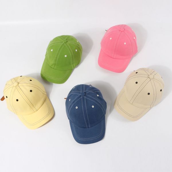 

детский солнцезащитный крем конфеты цвет бейсбол тонкий сплошной цвет корейский солнцезащитный шляпа ребенок крышка младенца стиль детская ш, Yellow