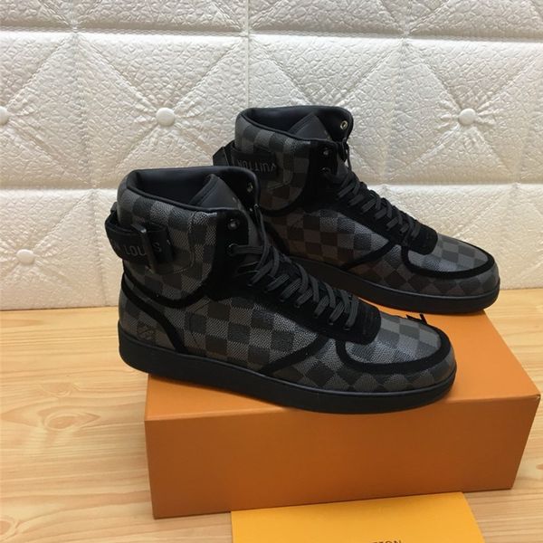 

047 high-quality men's designer casual sports shoes trendy brand outdoor casual shoes, fast delivery in the original box, Black