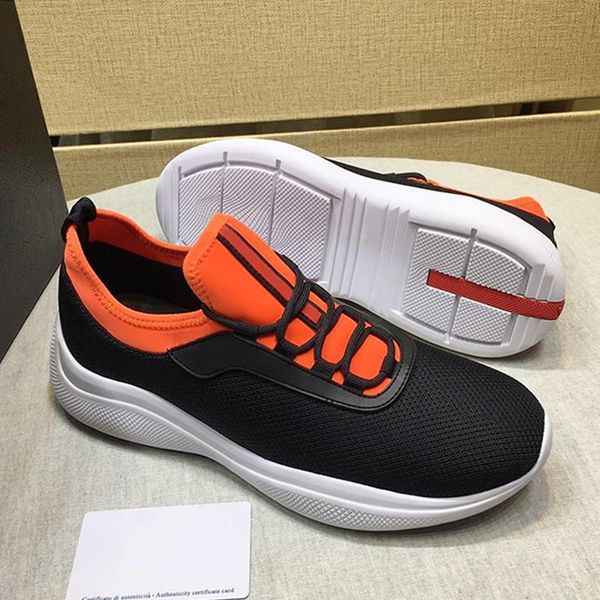 

luxury mesh and neoprene sneakers men 's shoes sale comfortable shoes lace -up design men sports shoes zapatillas hombre, Black